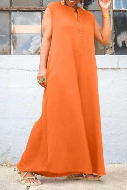 Solid Color Relaxed Wide Leg Jumpsuit -Clothing-PrettyTina H23041934 OR 3