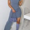 Solid Color Party High Split Dress Suit