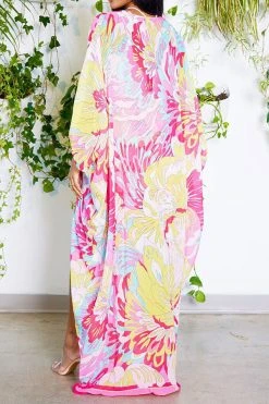 Floral Print Patchwork Beachy Flowy Pant Suit -Clothing-PrettyTina H23050531 RR 4