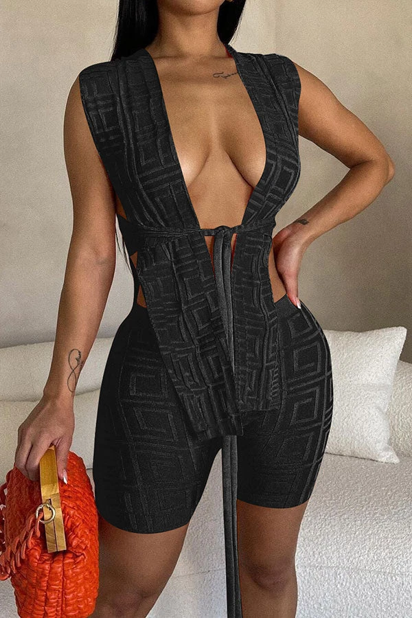 Towel Texture Kitsch Lace-Up Irregular Pant Suit 7 Towel Texture Kitsch Lace-Up Irregular Pant Suit - Image 7