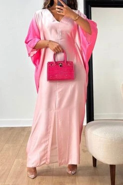 Gradient Undeniable High Split Maxi Dress