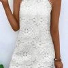 Lace Stunning Halter Collar Mini Dress