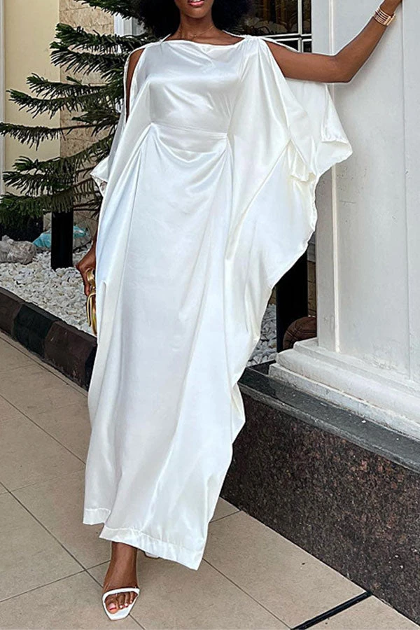 Solid Color Whimsical Split Sleeve Maxi Dress 3 Solid Color Whimsical Split Sleeve Maxi Dress - Image 3