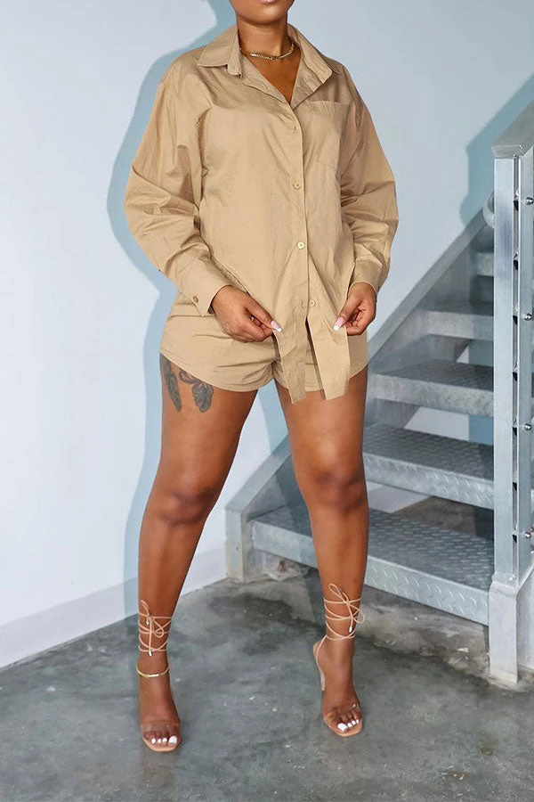 Solid Color Classic Irregular Pant Suit 1 Solid Color Classic Irregular Pant Suit