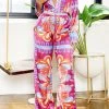 Tribal Print Patchwork Laid Back Pant Suit