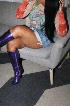 Solid Color Chic Irregular Denim Skirt -Clothing-PrettyTina HP2304262 BL 3