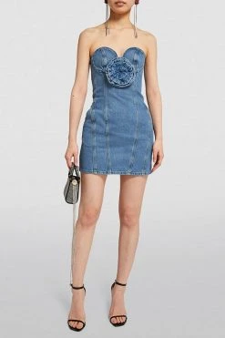 Patchwork Flower Unique Swing Denim Mini Dress -Clothing-PrettyTina HP2305171 BL 4 7d9dab81 8f3d 42b0 b681 22f1246a8773