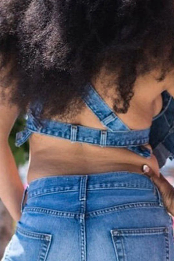 Whimsical Ruffle Bandage Denim Camisole 5 Whimsical Ruffle Bandage Denim Camisole - Image 5