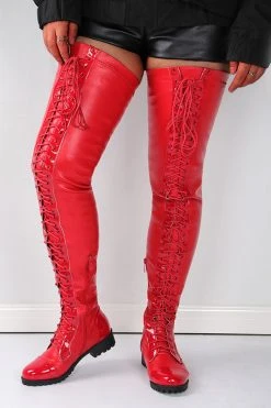 Solid Color Unique Strappy Thigh-Length Boots -Clothing-PrettyTina a0231065a1f6c565f838de46a7949aa9 2ed62ac5 f059 4afe a832 ec638632b016